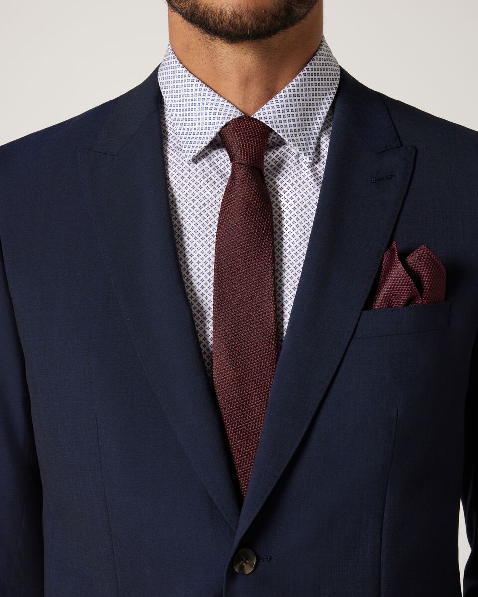 Silk Textured Two-tone Tie, Burgundy, hi-res